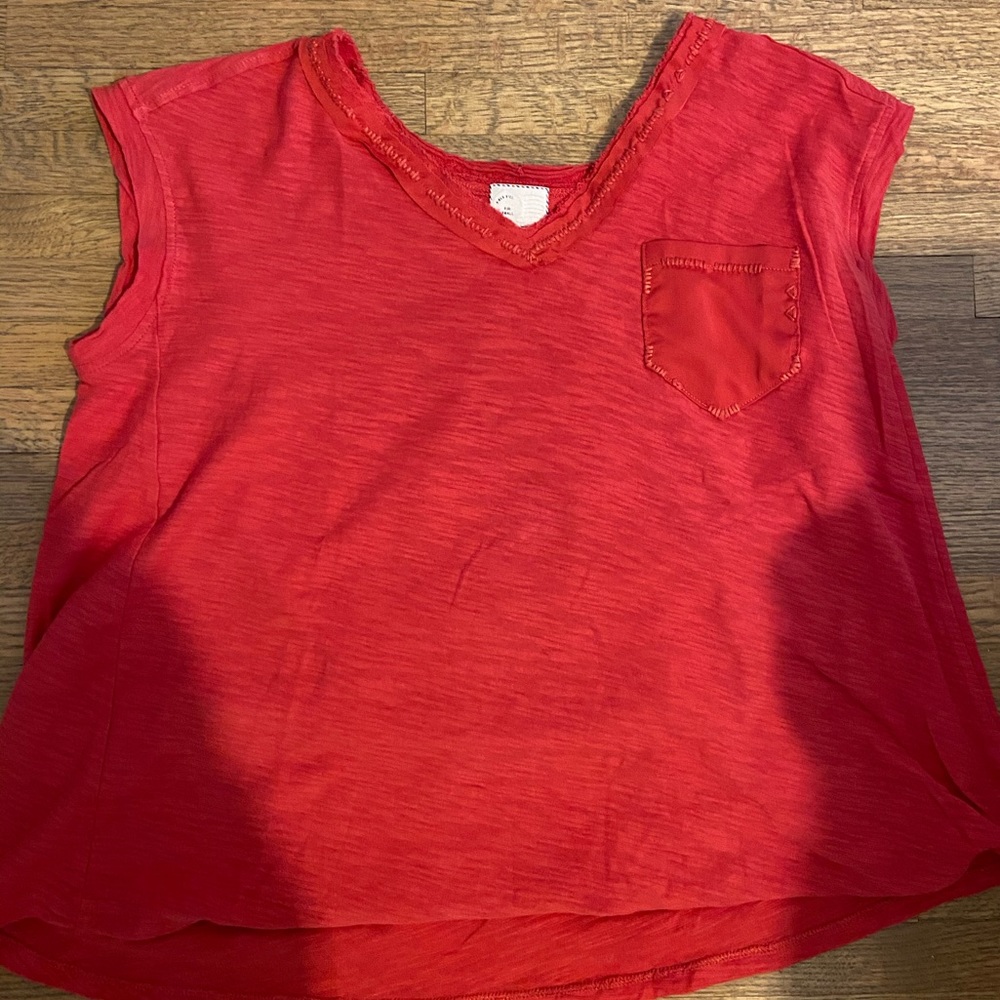 Anthropologie red tank top